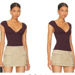 Free People x Intimately FP Duo Corset Cami In Vintage Grape NWT